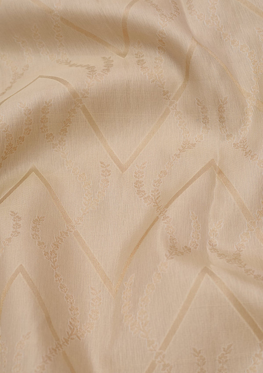 Cream Kanjivaram Pure Silk Saree