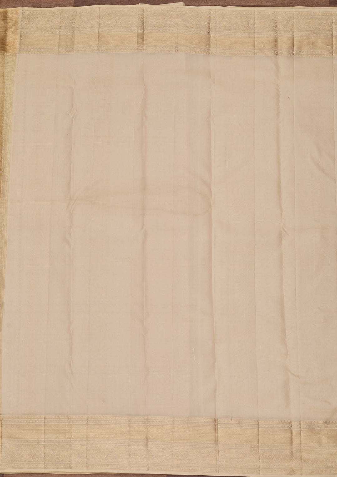 Cream Kanjivaram Pure Silk Saree