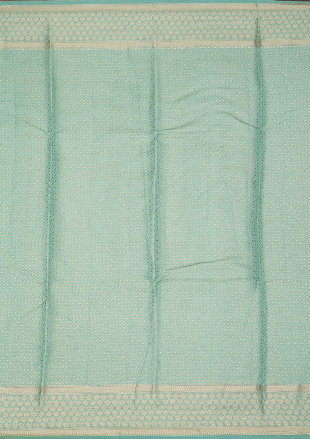 Sea Green Silk Jaal Saree With Matching Blouse Piece