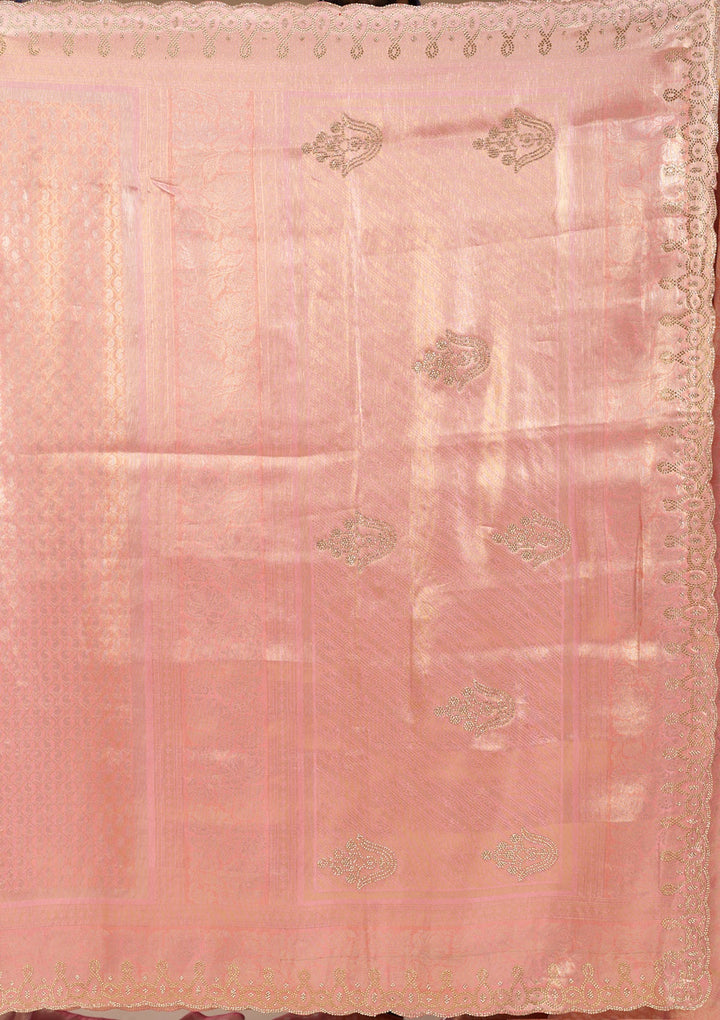 Onion Pink Swarovski Art Silk Saree