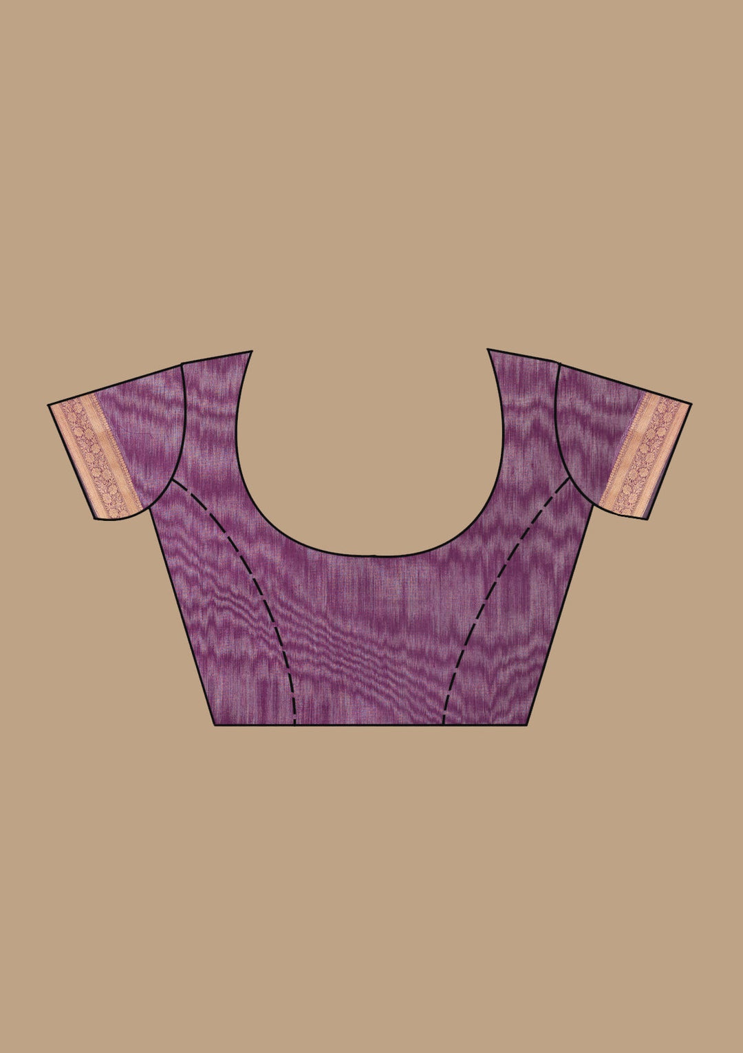 Purple Banarasi Cotton Silk Saree With Matching Blouse Piece
