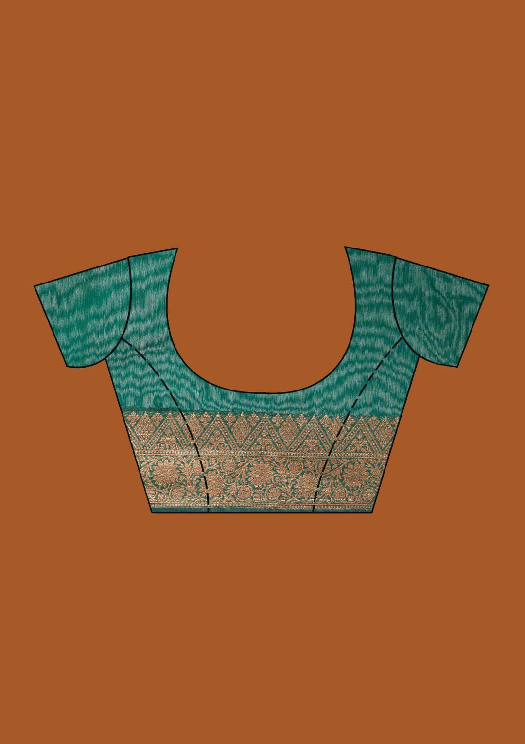 Bottle Green Banarasi Silk Saree With Matching Blouse Piece