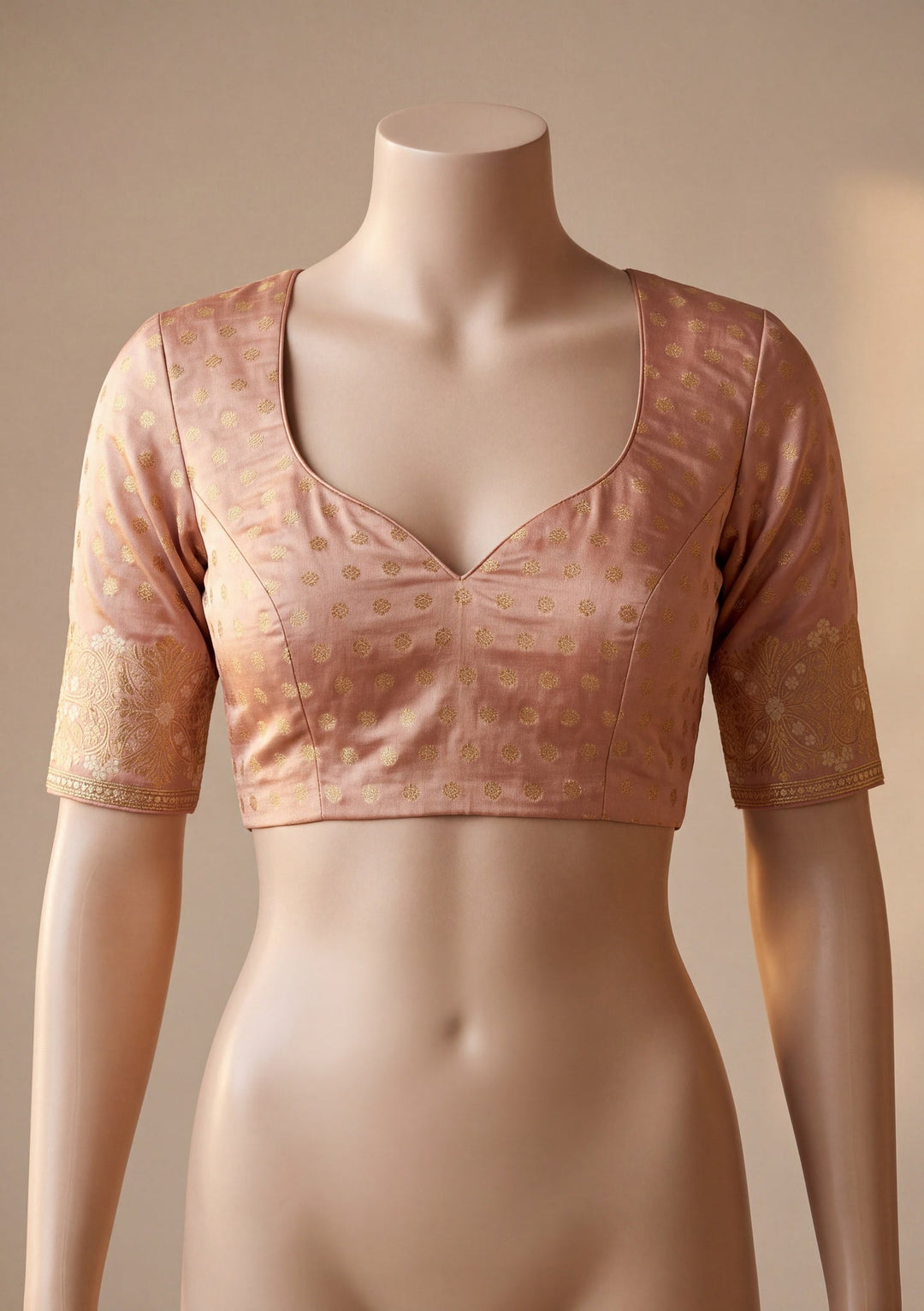 Peach Art Silk Kanjivaram Jaal Saree With Matching Blouse Piece