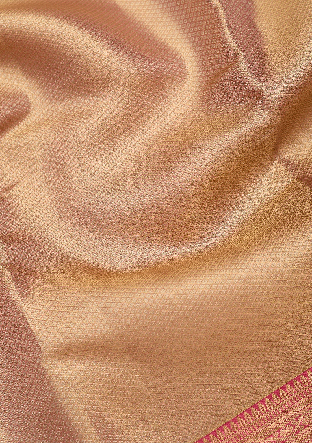 Peach Dharmavaram Tissue Silk Saree