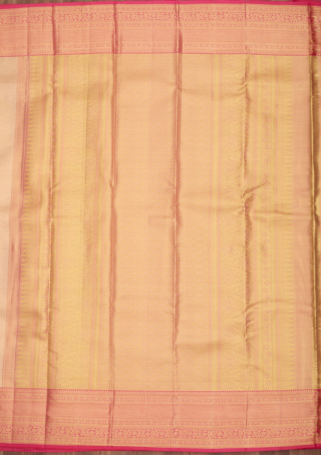 Peach Dharmavaram Tissue Silk Saree