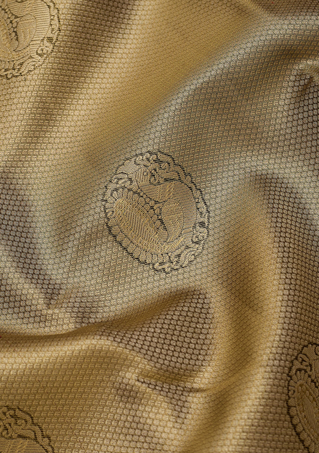 Gold Dharmavaram Tissue Silk Saree