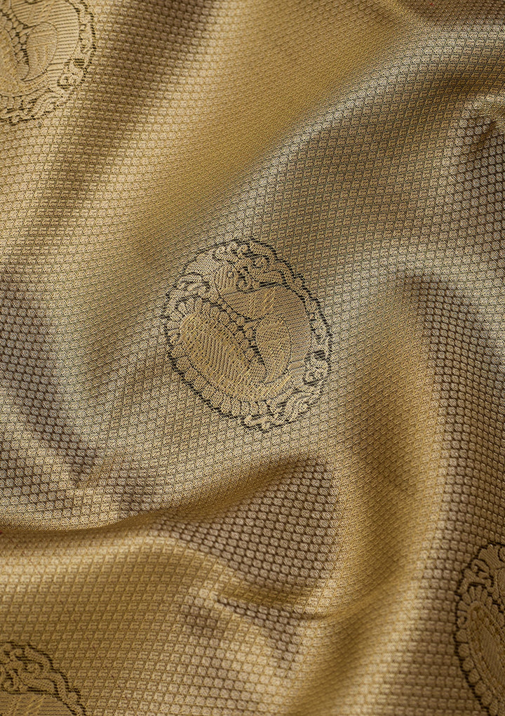 Gold Dharmavaram Tissue Silk Saree