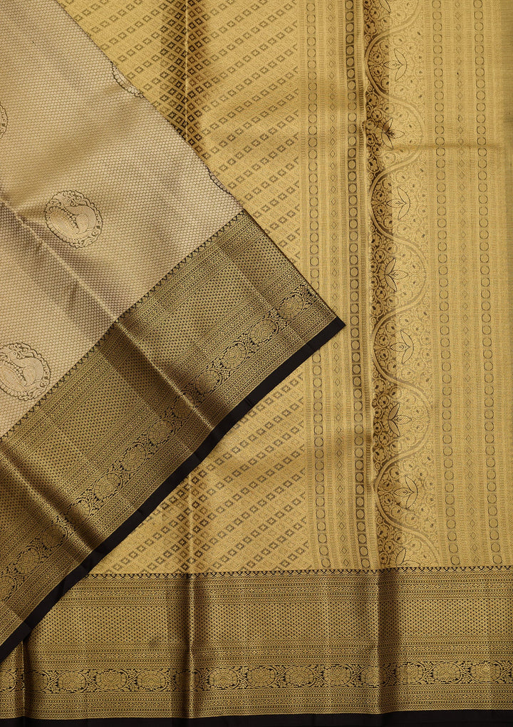 Gold Dharmavaram Tissue Silk Saree