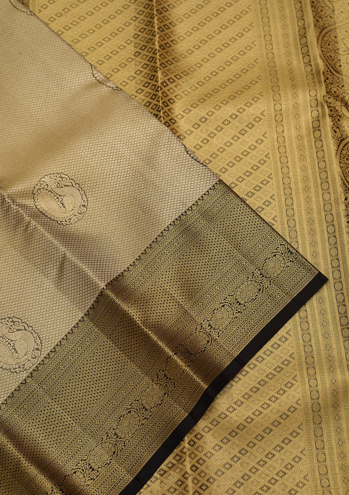 Gold Dharmavaram Tissue Silk Saree
