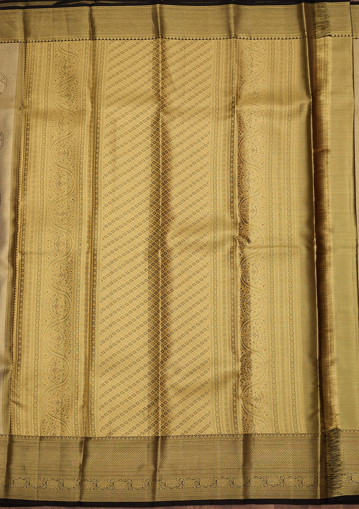 Gold Dharmavaram Tissue Silk Saree