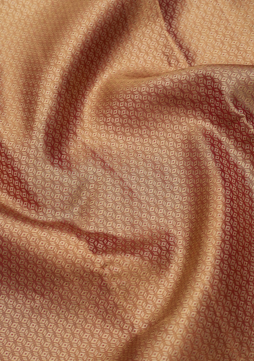 Peach Dharmavaram Tissue Silk Saree