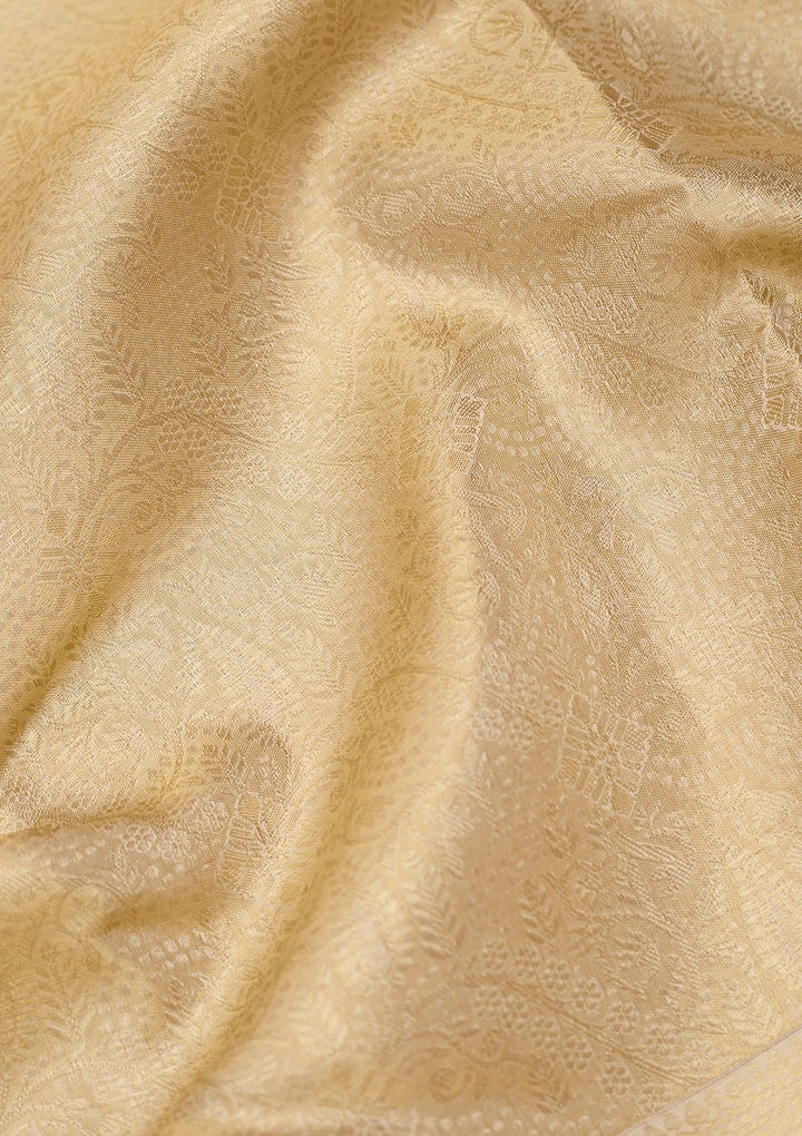 Off White Dharmavaram Tissue Silk Saree
