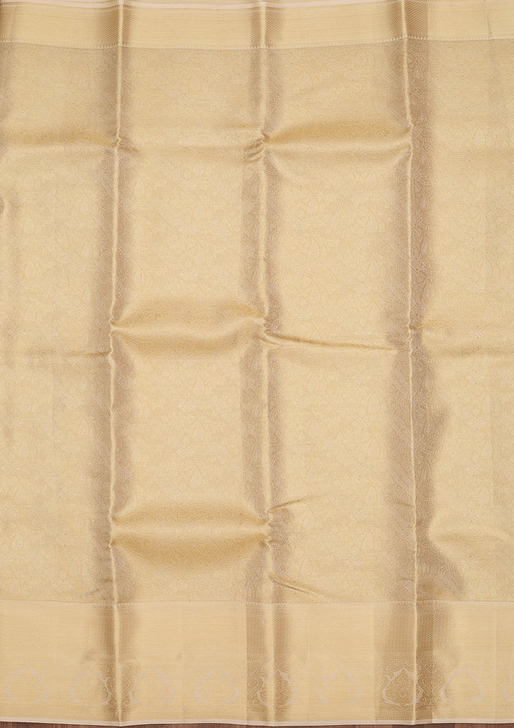 Off White Dharmavaram Tissue Silk Saree
