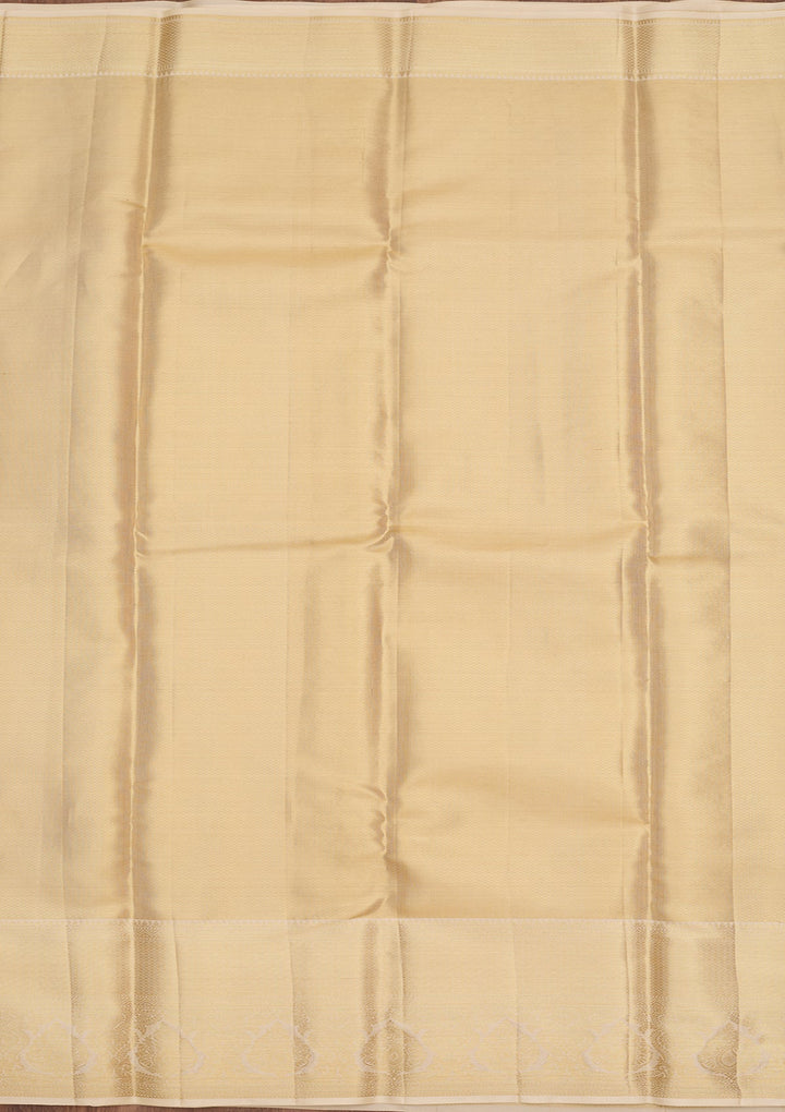 Off White Dharmavaram Tissue Silk Saree