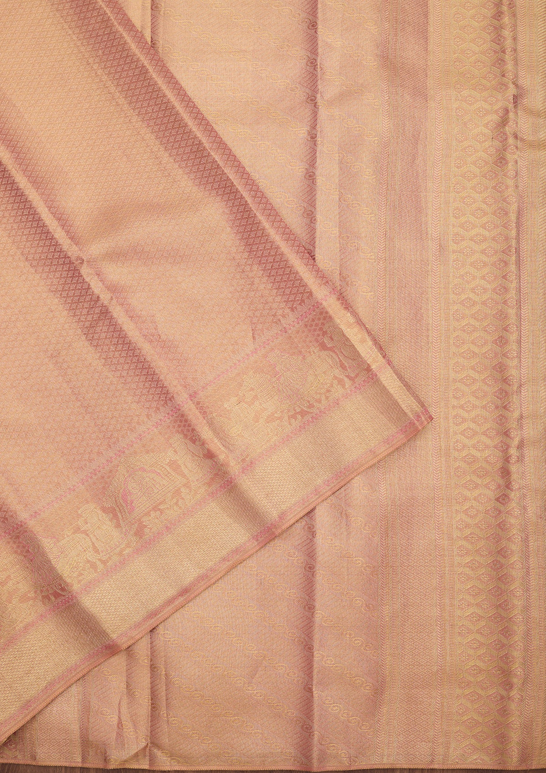 Pink Dharmavaram Tissue Silk Saree