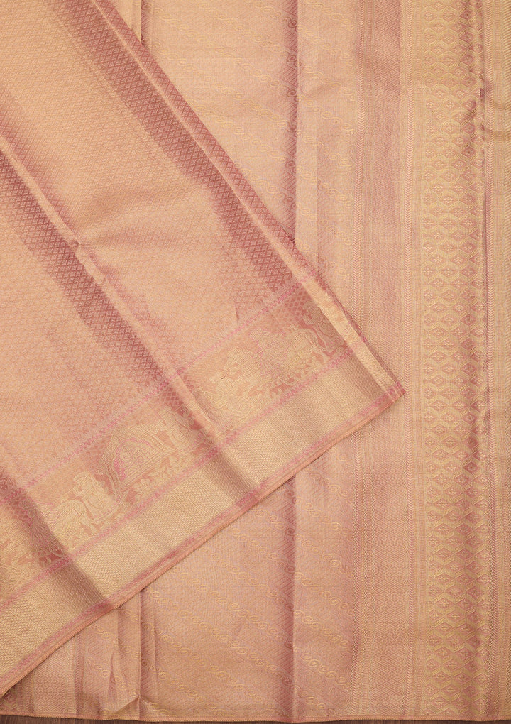 Pink Dharmavaram Tissue Silk Saree