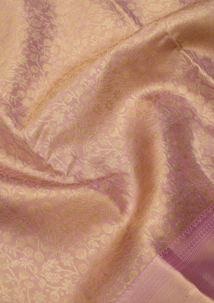 Lavender Dharmavaram Tissue Silk Saree