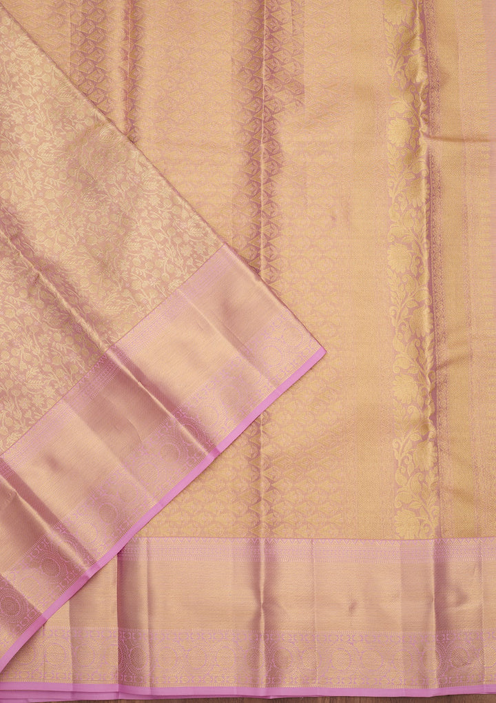 Lavender Dharmavaram Tissue Silk Saree
