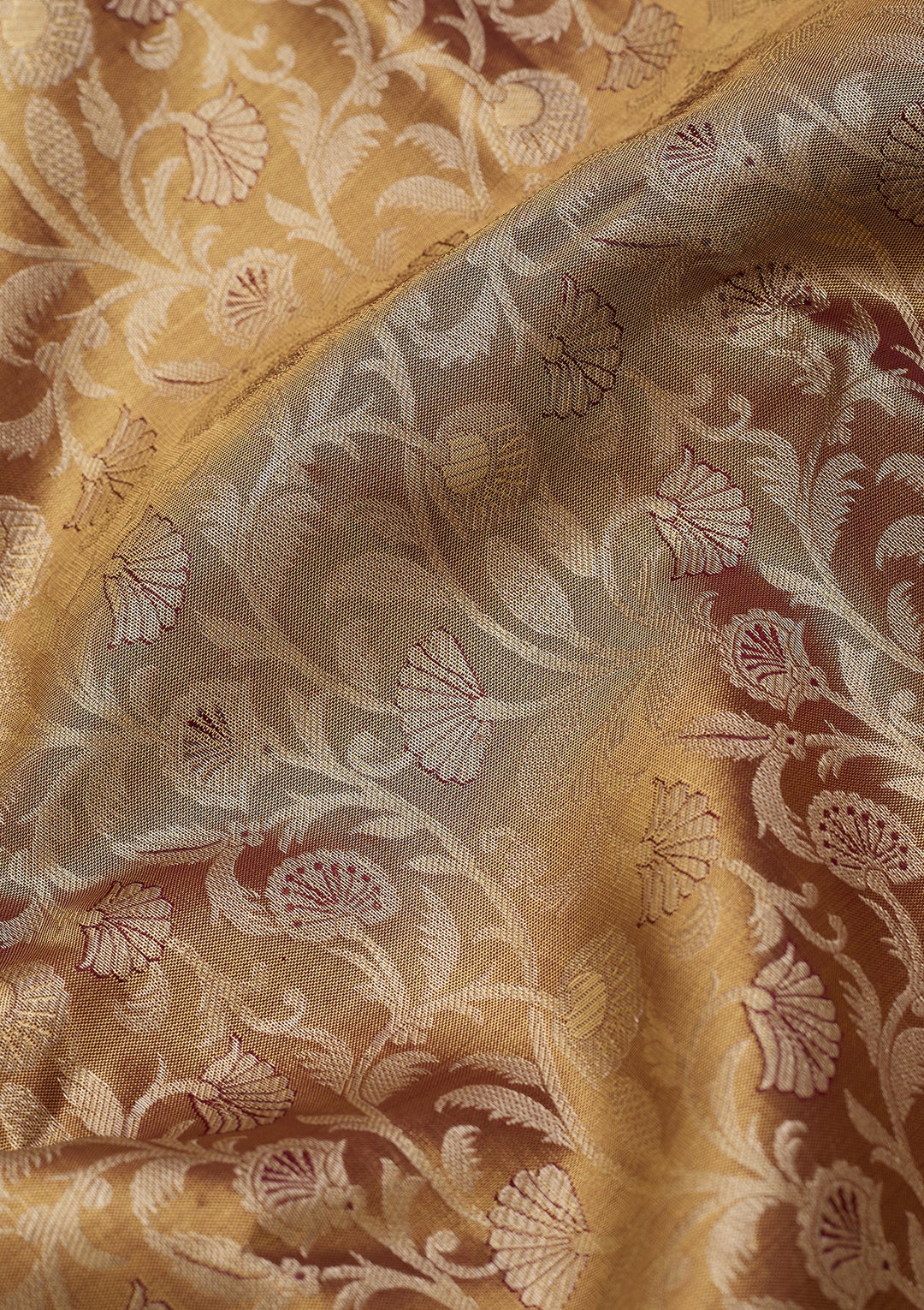 Gold Dharmavaram Tissue Silk Saree