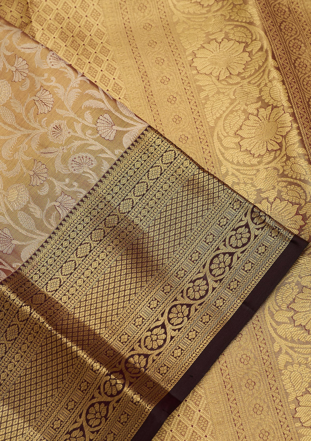 Gold Dharmavaram Tissue Silk Saree