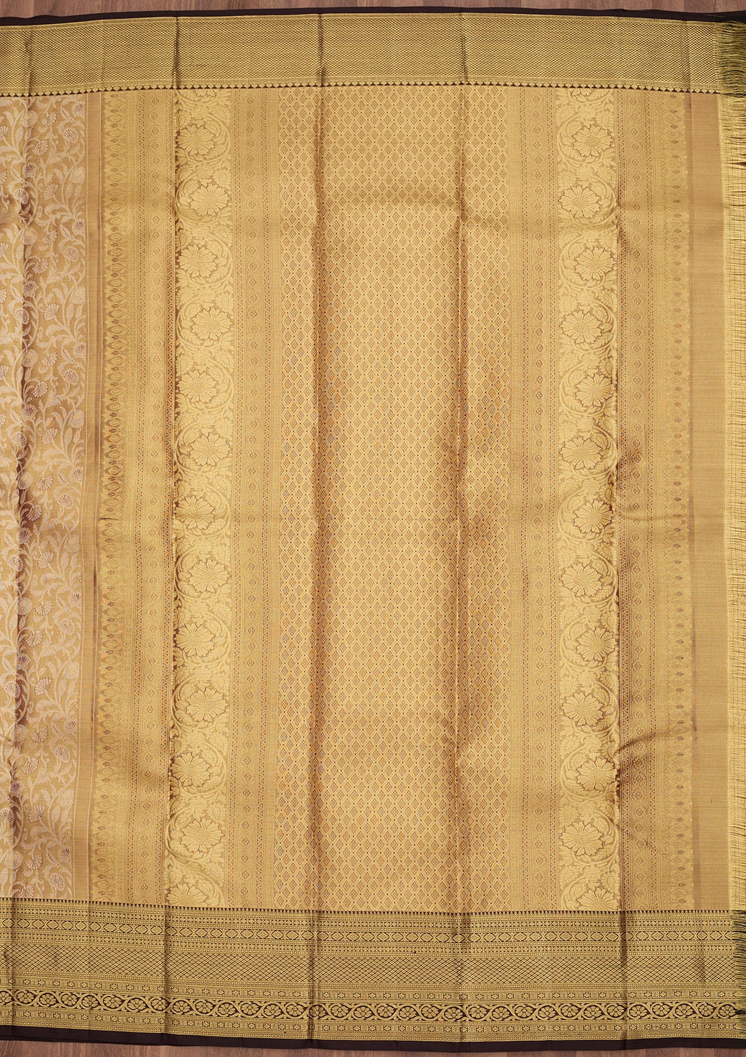 Gold Dharmavaram Tissue Silk Saree