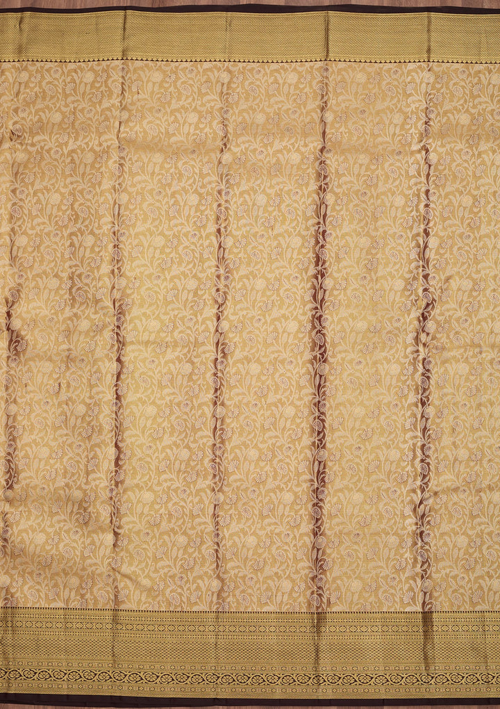 Gold Dharmavaram Tissue Silk Saree