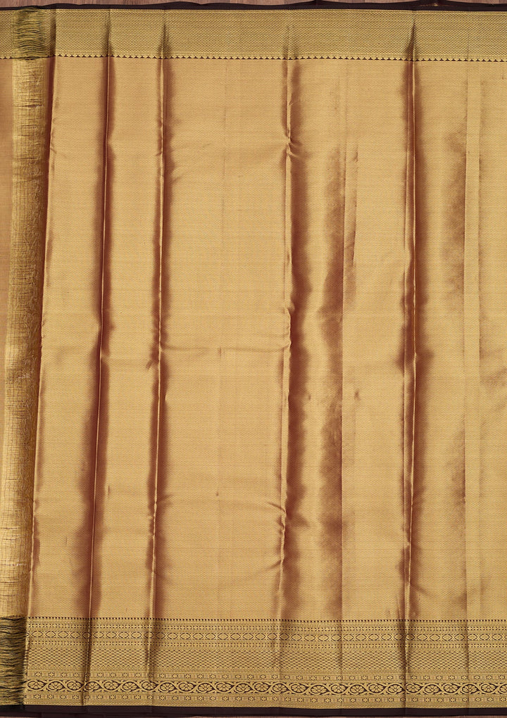 Gold Dharmavaram Tissue Silk Saree