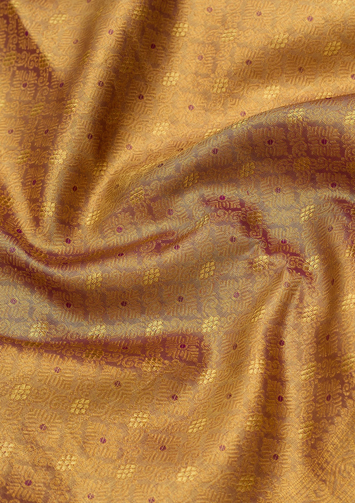 Gold Dharmavaram Tissue Silk Saree