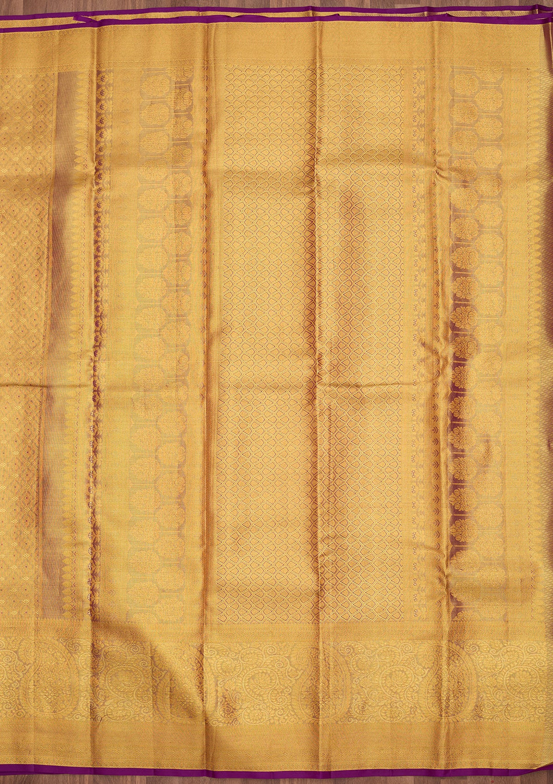 Gold Dharmavaram Tissue Silk Saree