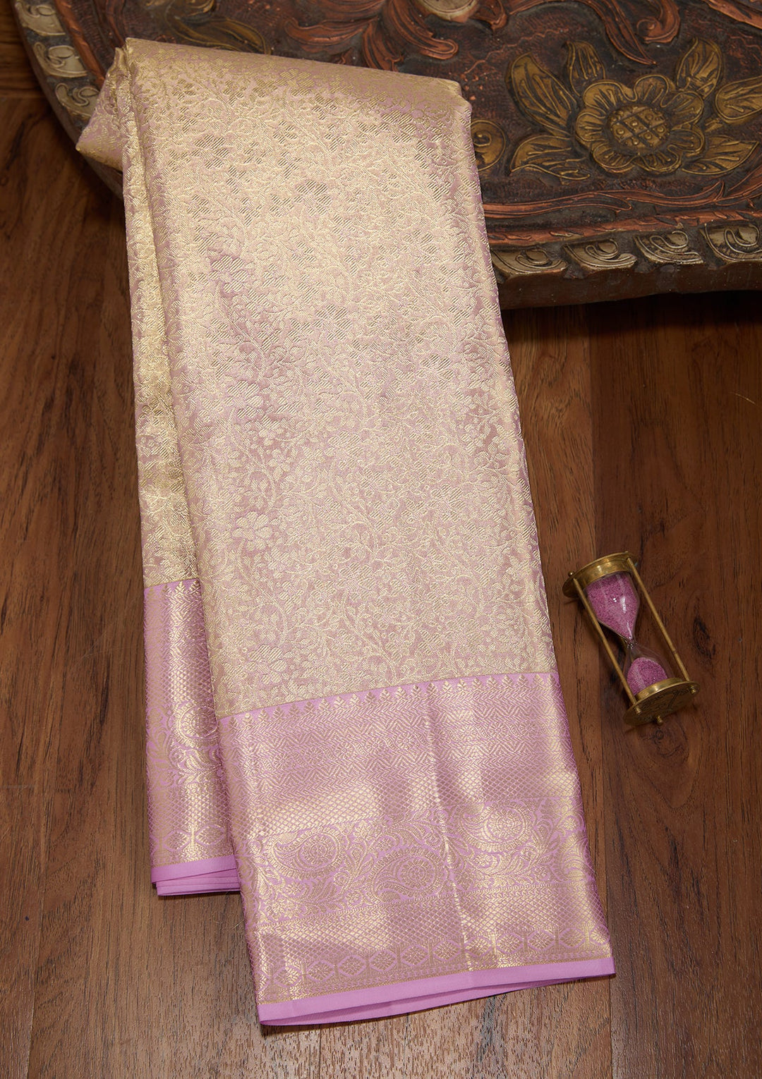 Lavender Dharmavaram Tissue Silk Saree