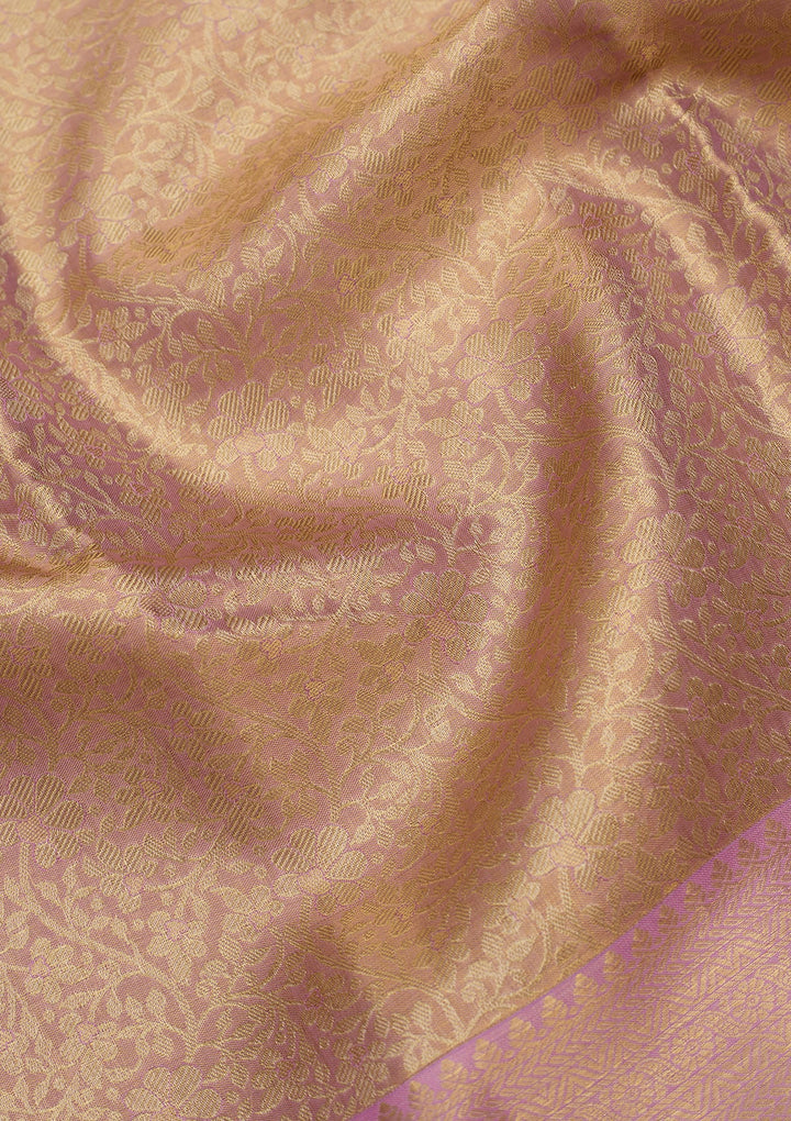Lavender Dharmavaram Tissue Silk Saree