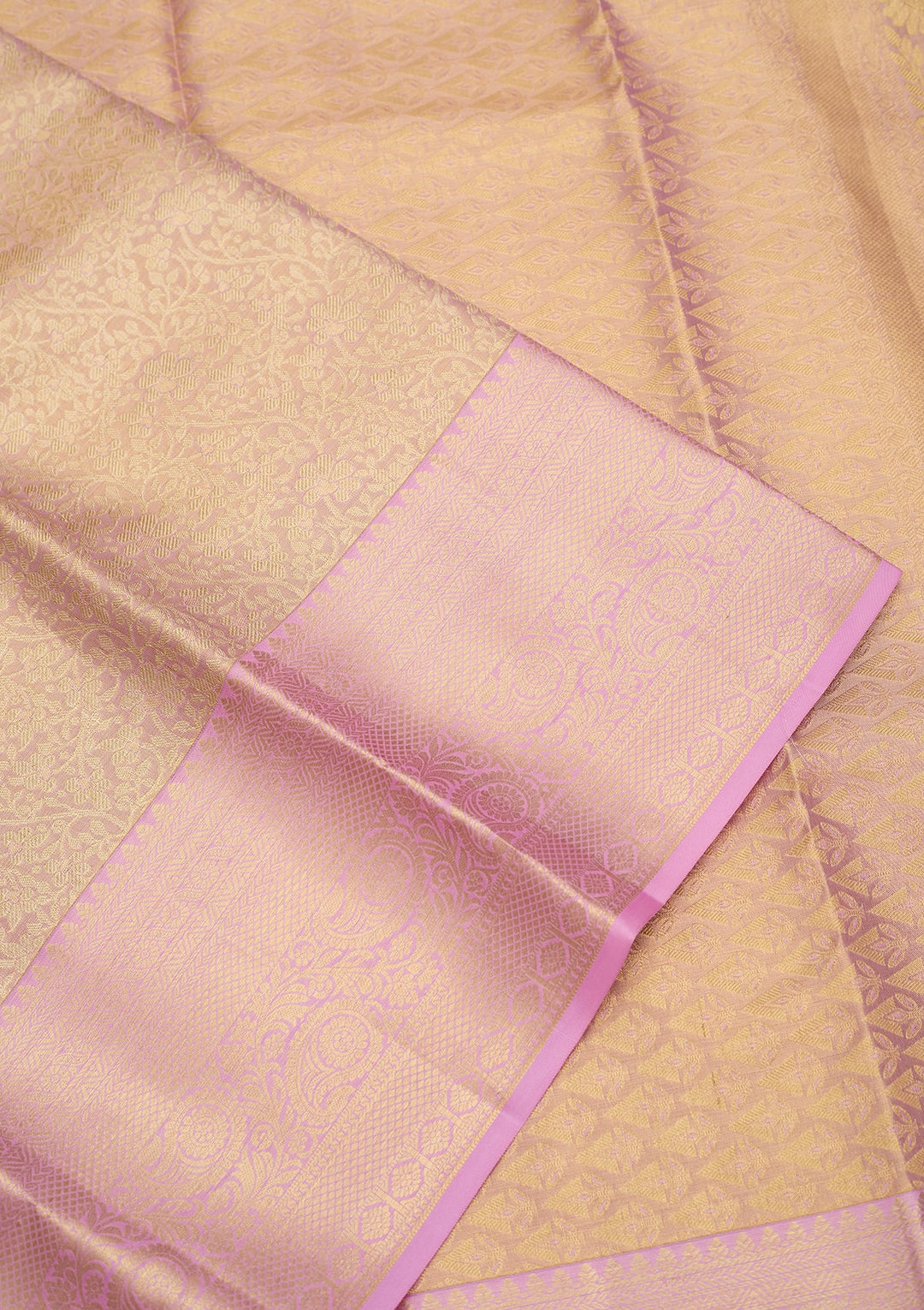 Lavender Dharmavaram Tissue Silk Saree
