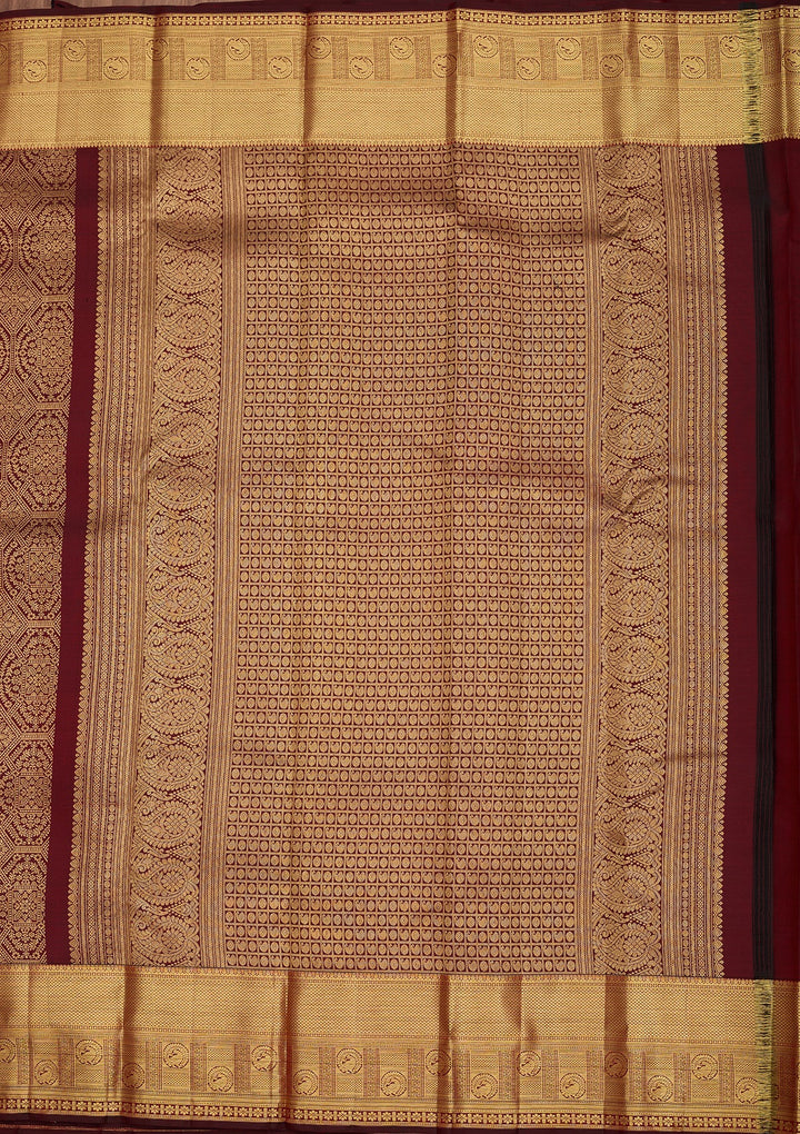 Maroon Dharmavaram Pure Silk Saree