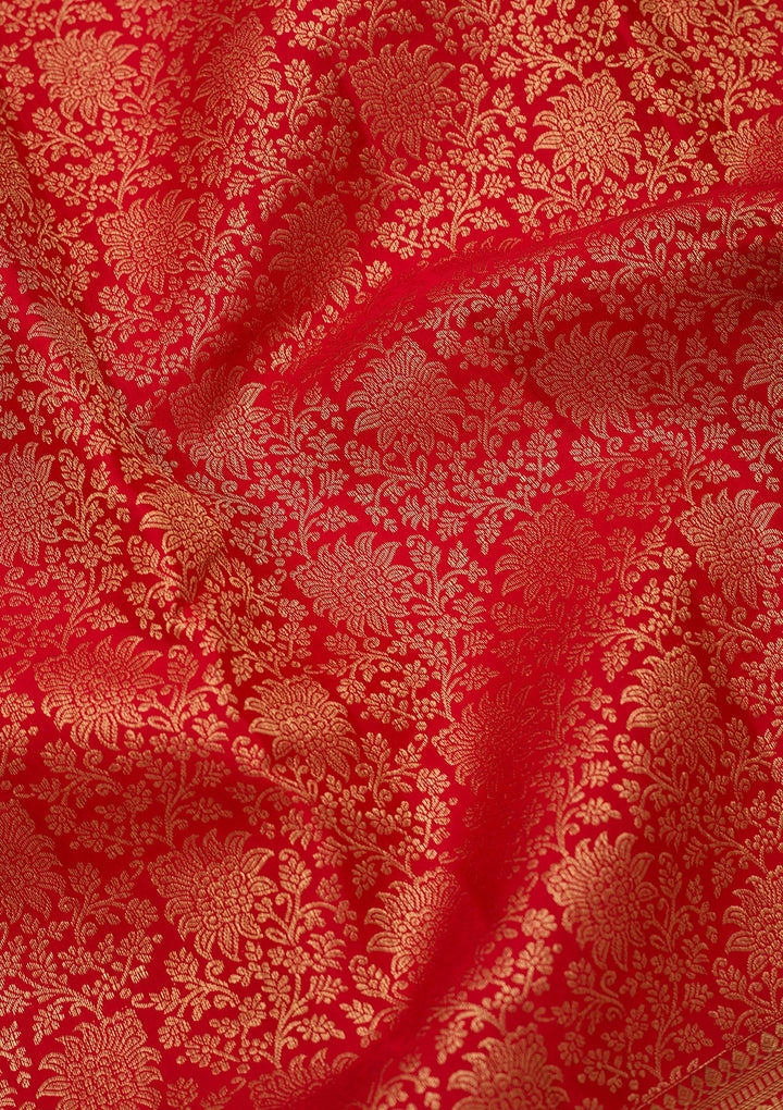 Red Dharmavaram Pure Silk Saree