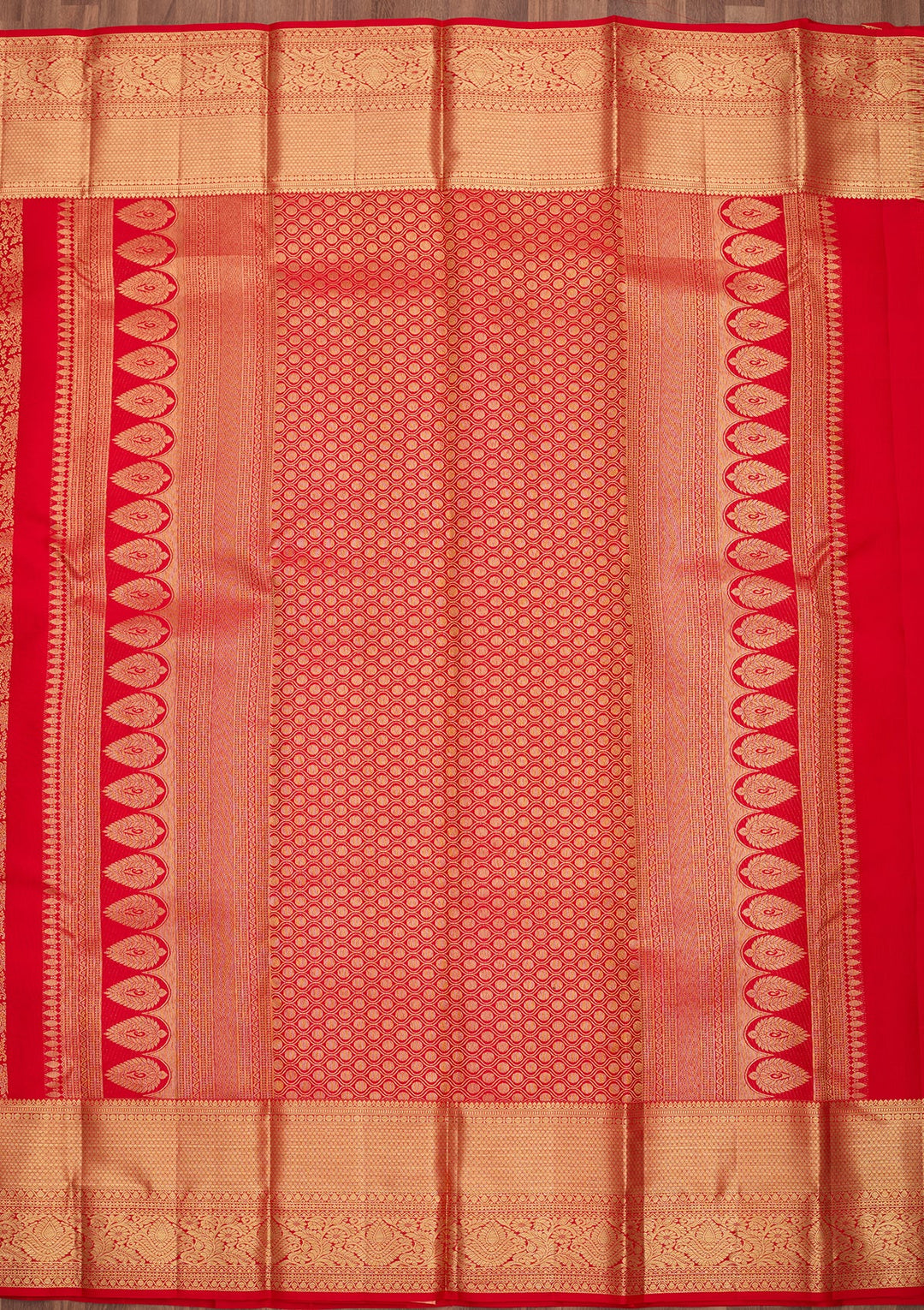 Red Dharmavaram Pure Silk Saree