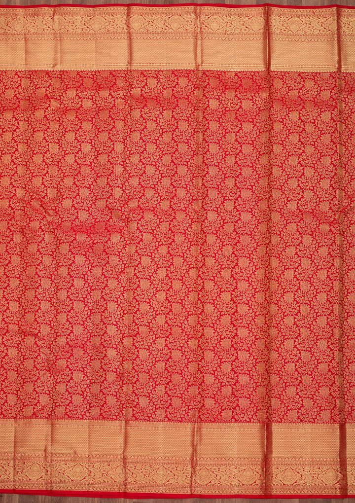 Red Dharmavaram Pure Silk Saree
