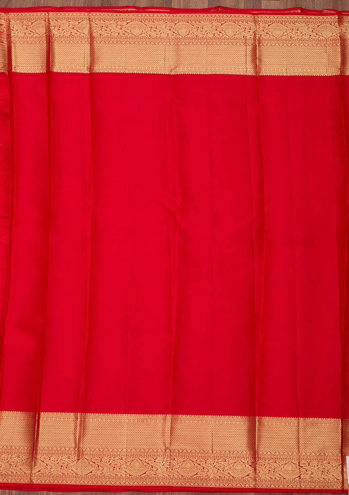 Red Dharmavaram Pure Silk Saree