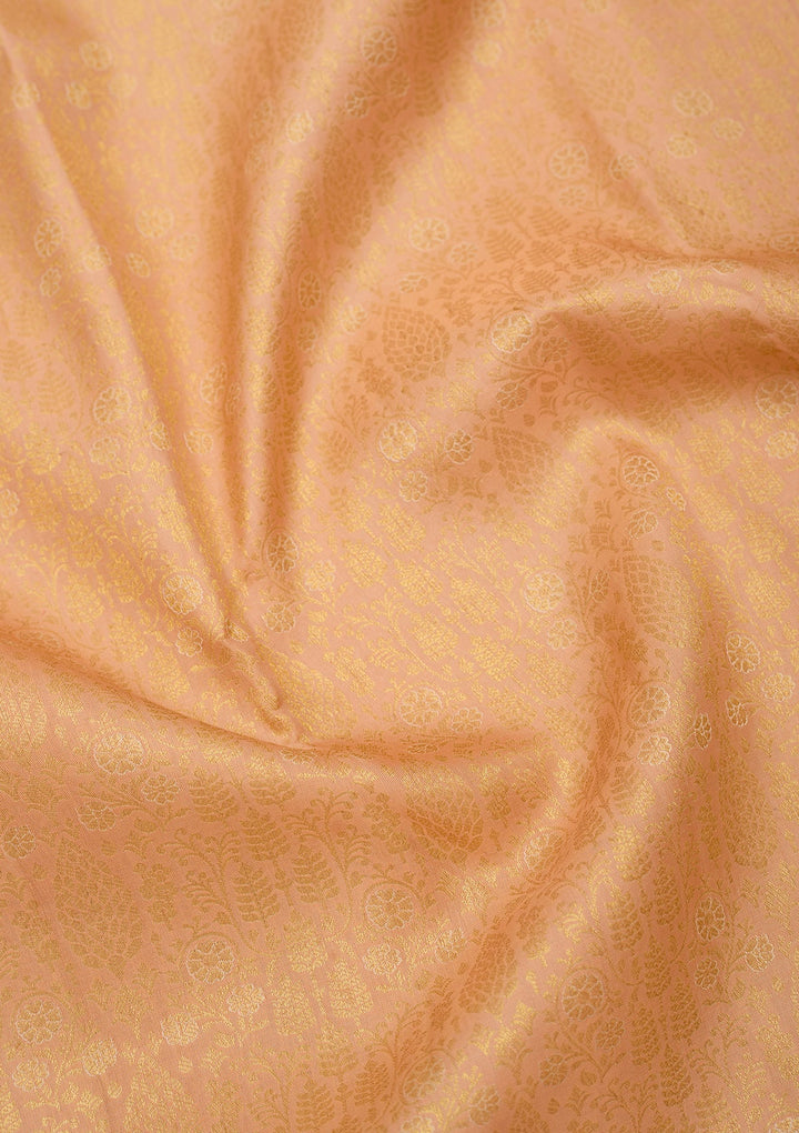 Peach Dharmavaram Art Silk Saree