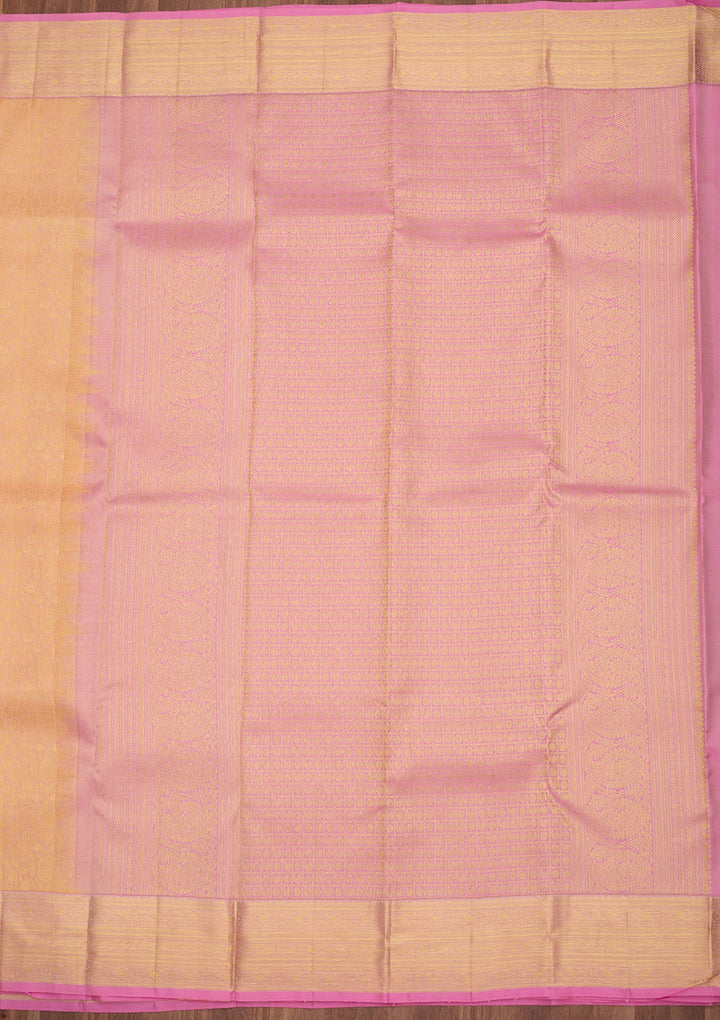 Peach Dharmavaram Art Silk Saree