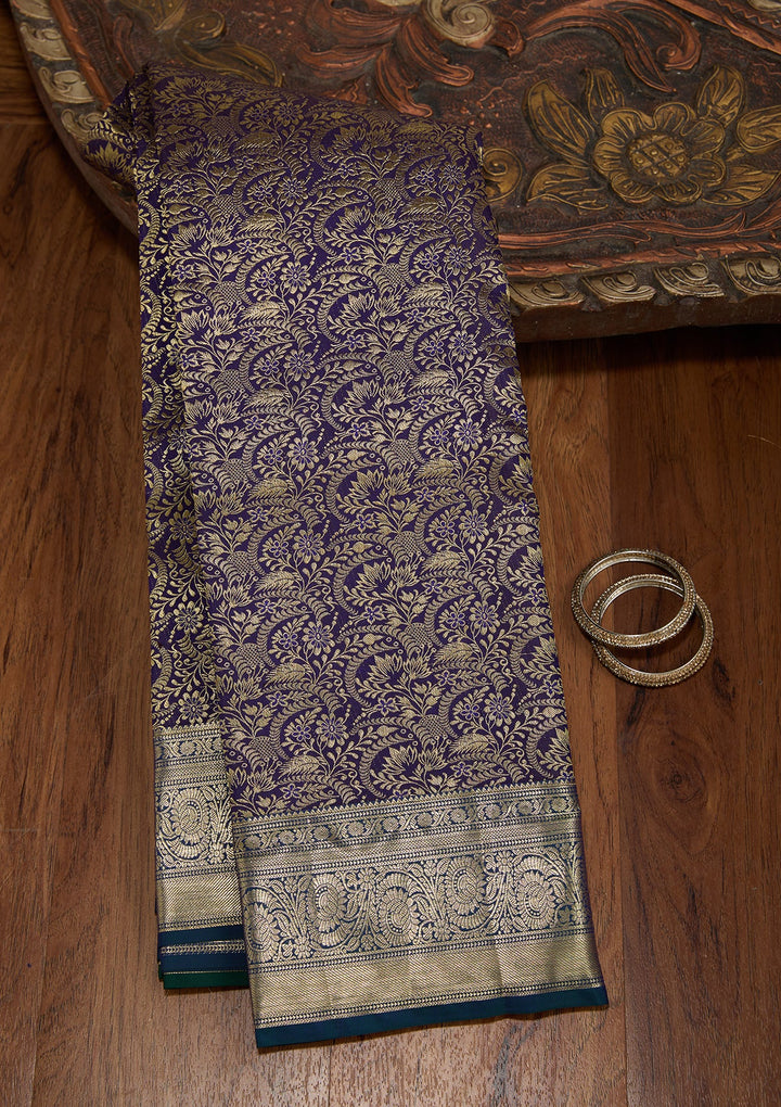 Purple Dharmavaram Art Silk Saree