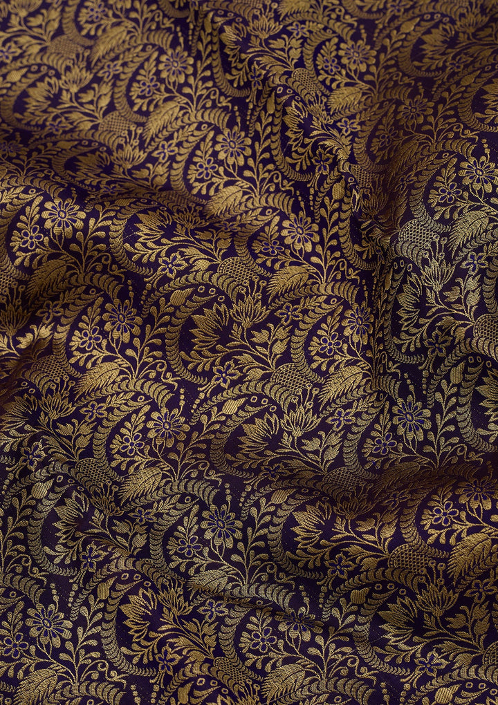 Purple Dharmavaram Art Silk Saree
