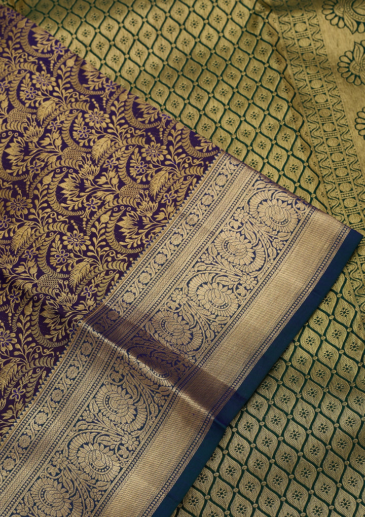 Purple Dharmavaram Art Silk Saree