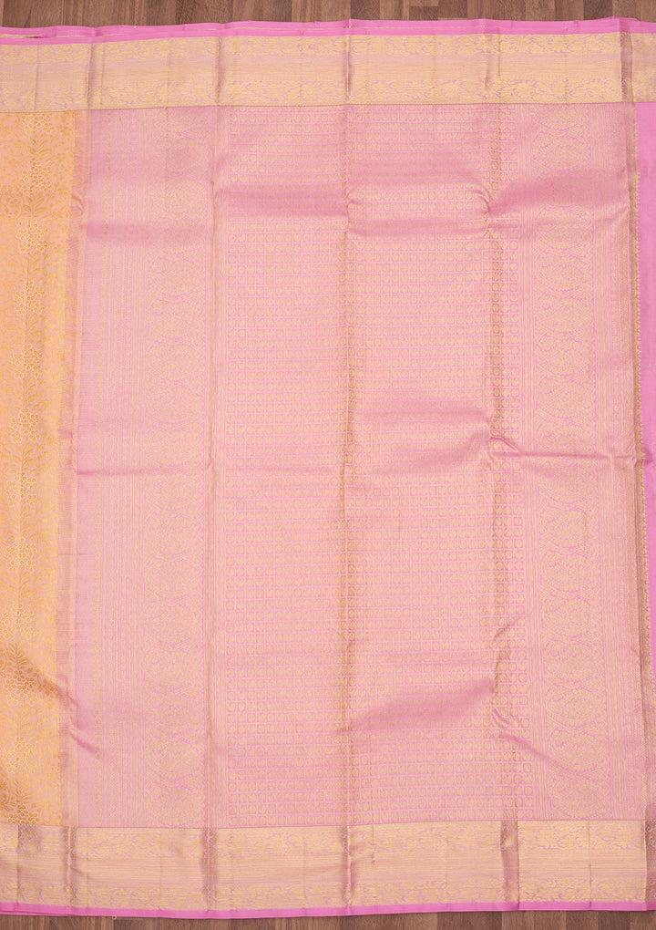 Peach Dharmavaram Art Silk Saree