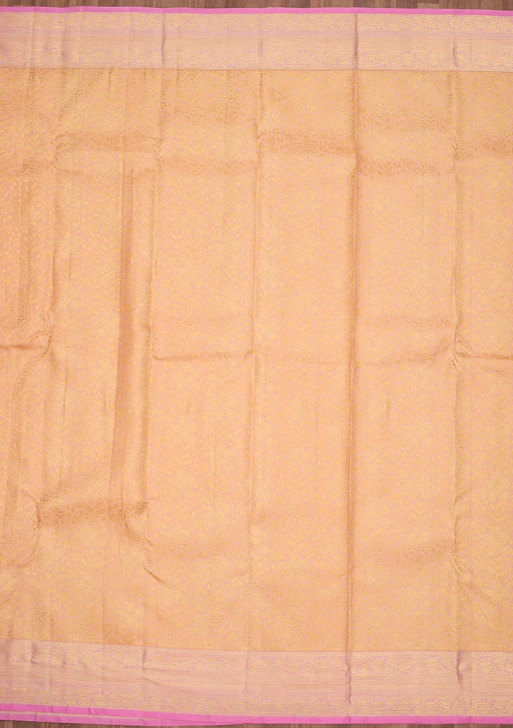 Peach Dharmavaram Art Silk Saree