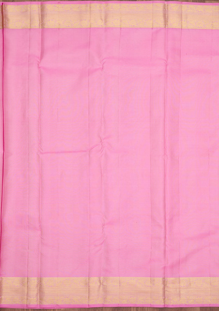 Peach Dharmavaram Art Silk Saree