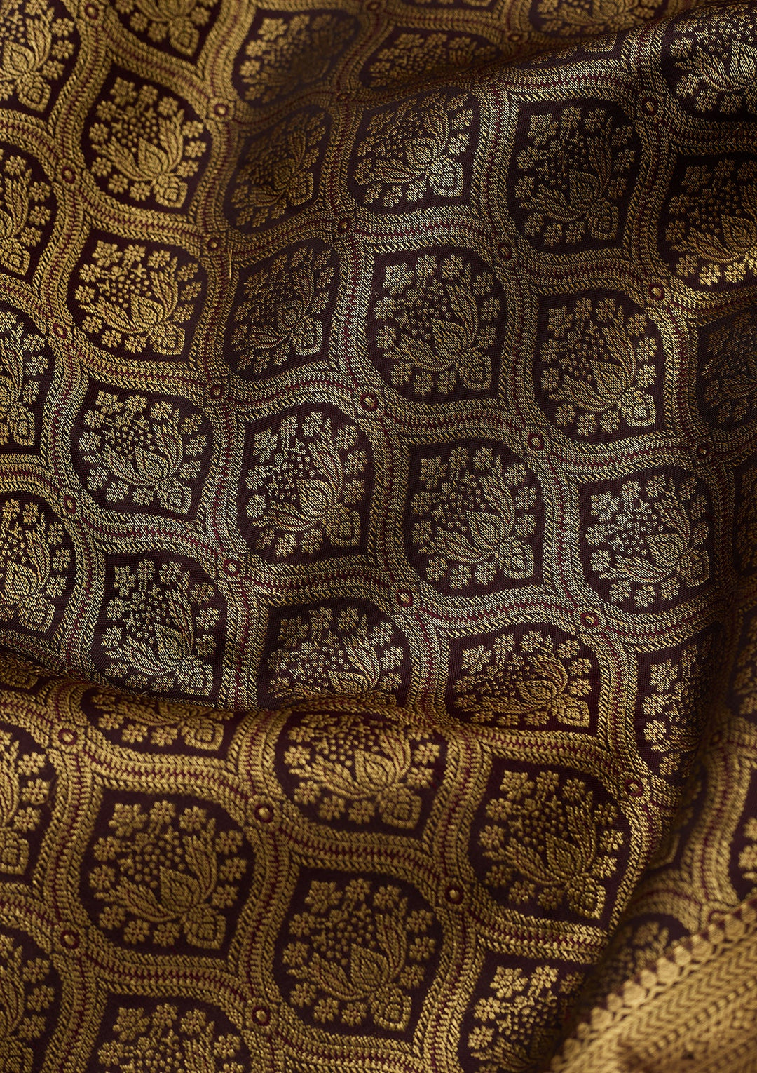 Brown Dharmavaram Pure Silk Saree