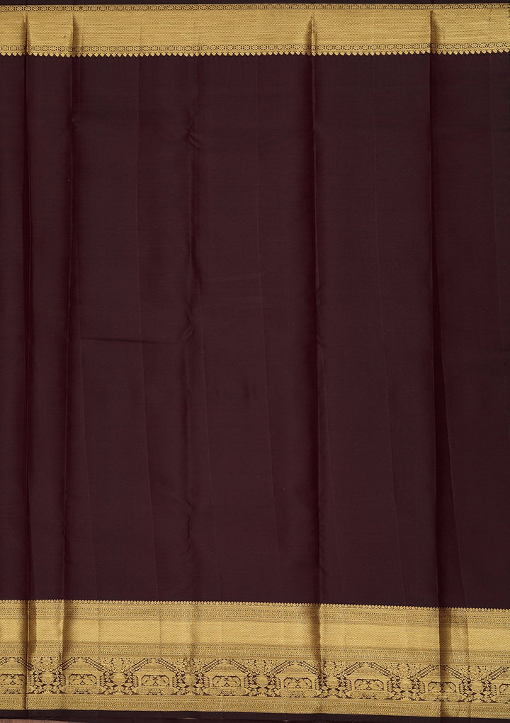 Brown Dharmavaram Pure Silk Saree