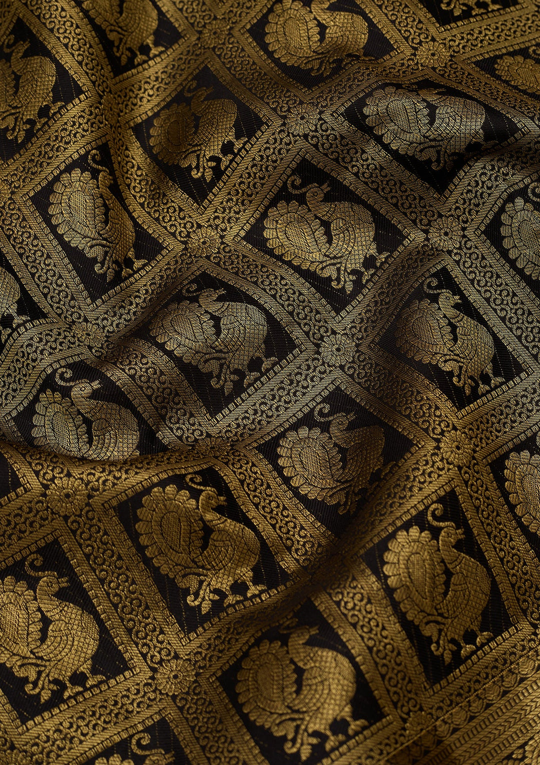Black Dharmavaram Pure Silk Saree