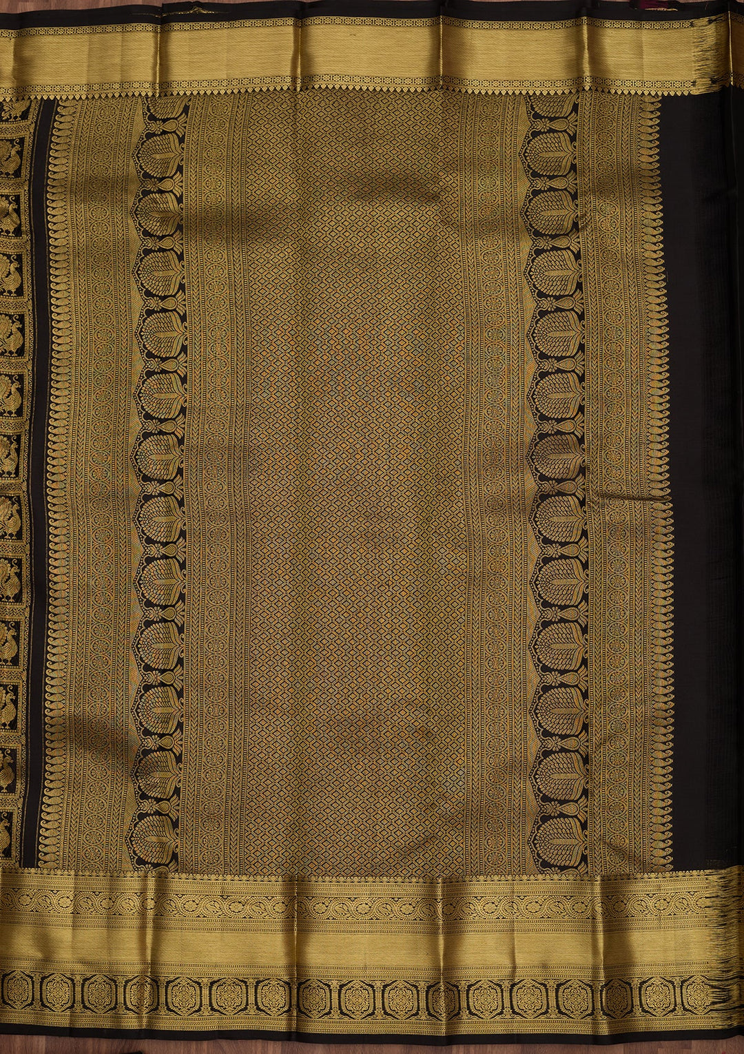 Black Dharmavaram Pure Silk Saree