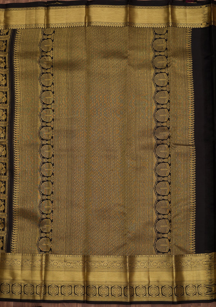 Black Dharmavaram Pure Silk Saree